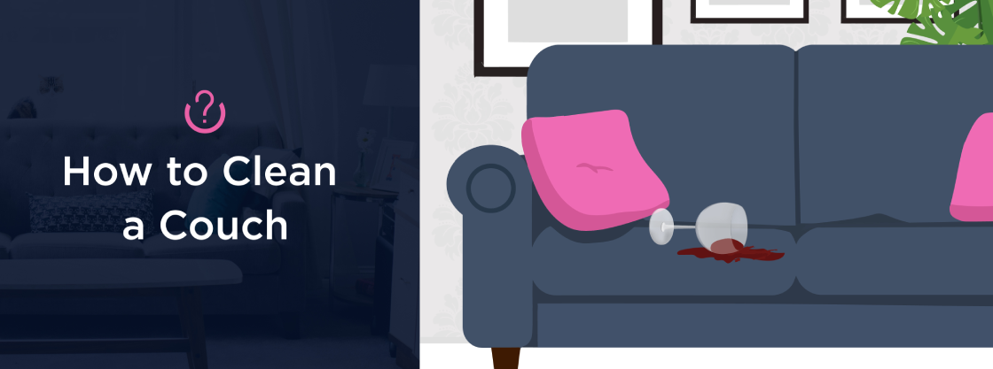Couch cleaning tips banner image.
