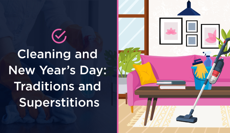 New Year's Day Cleaning Traditions banner.